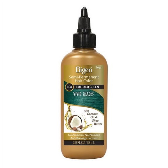 Bigen Semi Permanent Hair color, Eg3 Emerald Green, 3 Oz, 2 Pack