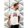 thumbnail image 3 of Old Glory Mens Distressed Republican Elephant Logo Short Sleeve Graphic T Shirt, 3 of 6