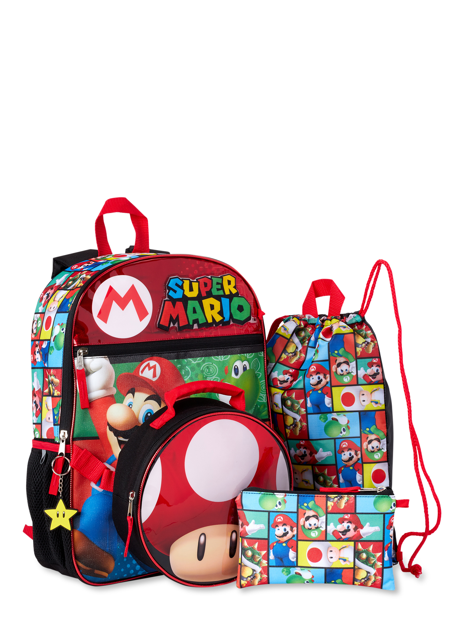 Super Mario 5 Piece Backpack S...