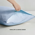 thumbnail image 3 of FLXXIE 1800 Count Double Brushed Microfiber Envelope Pillowcases Set of 4, King, 20" x 40", Sky Blue, 3 of 5