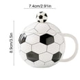 thumbnail image 3 of EGNMCR Football Themed Mug With Lid Spoon Gift Box Cute Ceramic Coffee Tea Cup A Great Gift For Sports Fans Ceramic cup, 3 of 7