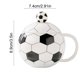 thumbnail image 3 of Football Themed Mug With Lid Spoon Gift Box Cute Ceramic Coffee Tea Cup A Great Gift For Sports Fans, 3 of 7
