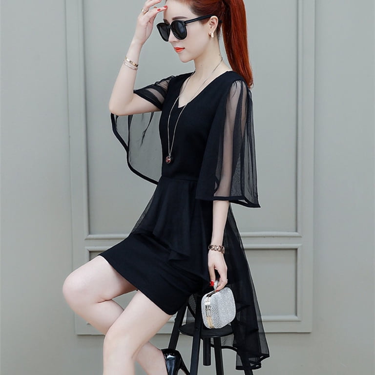 chinese dress ladies Funeral Dress in Black