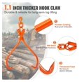 thumbnail image 4 of Log Skidding Tongs 32 Inch, 2 Claw Log Lifting Tongs, Heavy Duty Steel Lumber Tongs, 1543lbs Capacity, Log Handling & Transport Tool, 4 of 6