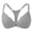 Gray, variant on Women's Front Closure Bra Full Coverage Lace Racerback Bra Posture Underwire Unlined Bra