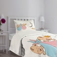 thumbnail image 3 of Ambesonne Stork Quilted Bedspread Set 2 Pcs, Classic Cartoon Flying Bird, Twin Size, Multicolor, 3 of 5