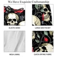 thumbnail image 4 of luoweisi Men's Beach Shorts Quick Dry Swim Trunks with Mesh Lining Couple Skulls 2XL, 4 of 5