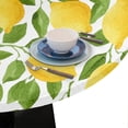 thumbnail image 6 of Round Fitted Tablecloth with Elastic, Watercolor Lemon Decor Round Tablecloths Wipeable Waterproof Table Cover Indoor Outdoor Circle Cover for Dining Kitchen Patio Camping Picnic, 40"-44", B-3, 6 of 6