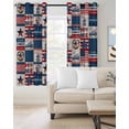 thumbnail image 2 of Independence Day Blackout Curtains for Bedroom Living Room Darkening Curtains 54 Inch Long Gnomes Star Truck Flag Farmhouse Short Curtain for Small Window Treatment Insulated Grommet Drapes 42"x54"x2, 2 of 9