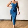 thumbnail image 1 of Gspmoly Robe pour Femmes, Mode Femmes Été Décontractée Unie à Col en V Camis Sans Manches Gilet Longue Robe Robes de Cocktail Cadeaux de Vacances, 1 of 6