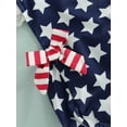 thumbnail image 6 of Liacowi Baby Girl 4th of July Romper Star Striped Ruffle Sleeveless Backless Jumpsuit Independence Day Outfit, 6 of 9