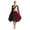 Burgundy&Black, variant on Haitryli Women Metallic Lyrical Dance Dress Liturgical Praise Tunic and Overlay Burgundy&White S