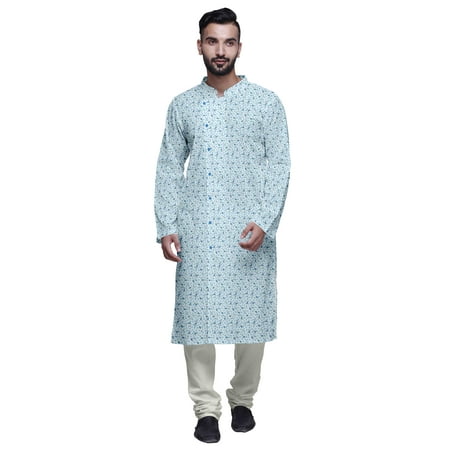 

Atasi Party Wear Kurta Pajama For Men Mandarin Collar Long Sleeve Ethnic Kurta Pajama