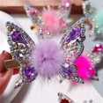 thumbnail image 2 of Pinzas para el cabello con forma de mariposa: las más nuevas de 2024, pinzas para el cabello con forma de mariposa en movimiento, pasadores con forma de pico de pato y mariposa voladora con diamantes, 2 of 6