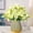 Green, variant on HCBY Silk Peony & Hydrangea Bouquet, Realistic Artificial Wedding Bridal Bouquet or Home Decor Centerpiece, 5-Branch Faux Flower Arrangement (Purple,7")