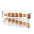 thumbnail image 2 of Rack,Auto Rolling Fridge Egg Organizer Saving Eggs Dispenser For Refrigerator Storager Home Egg Holder 1 Pack, 2 of 8