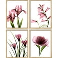 thumbnail image 2 of PixonSign Wall Art X-Ray Pink Botanical Floral Flower Adhesive Canvas Posters Prints, Set of 4 Rustic Wildflowers Paintings, Country/Farmhouse Minimalism for Home Decor - 11"x14", 2 of 5