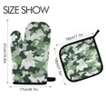 thumbnail image 2 of Yayeee Oven Mitts and Pot Holder Set of 4 Heat Resistant Kitchen Gloves Baking Hot Pad, Army Green Camouflage Pattern, 2 of 5