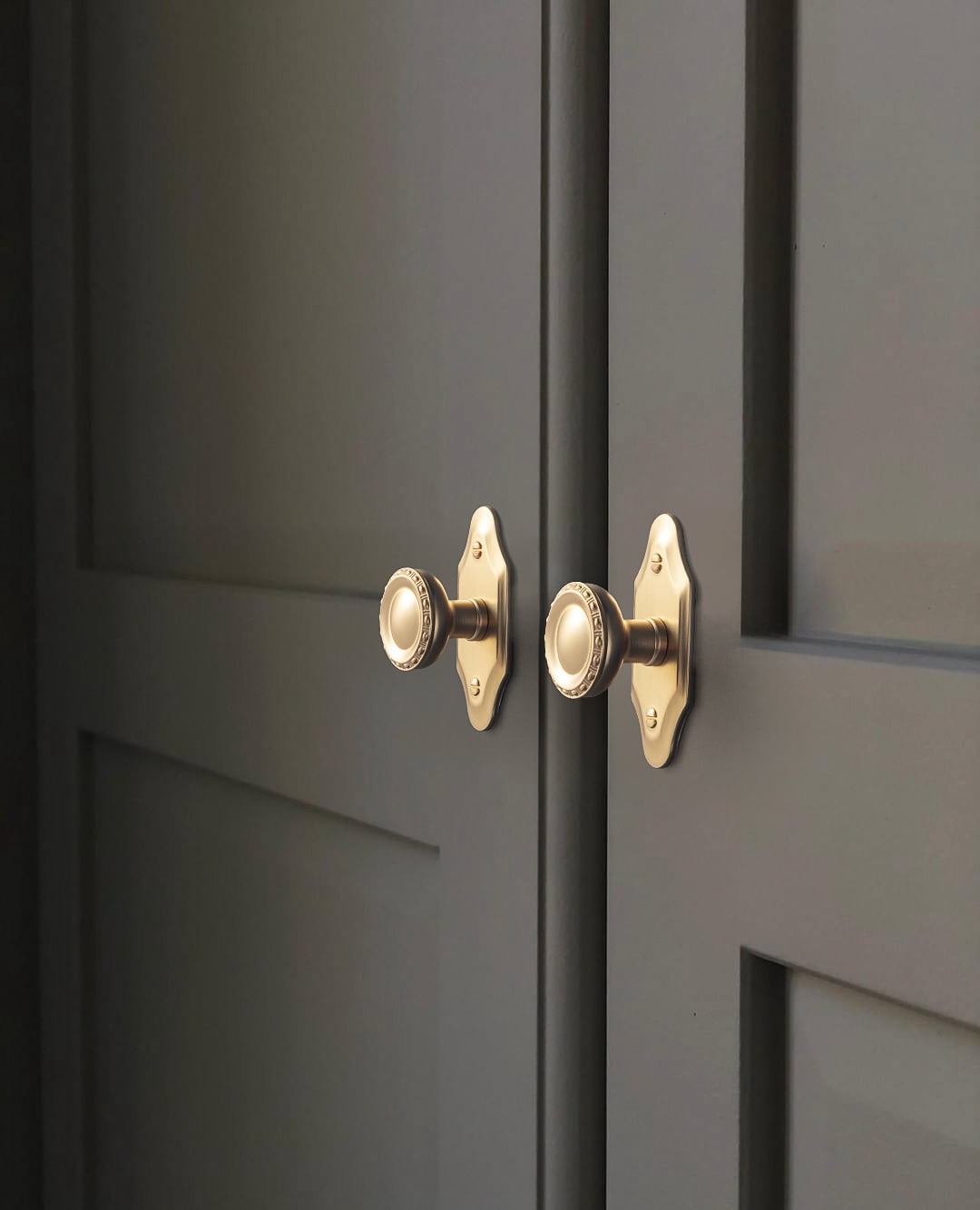 Goo-Ki 12 Pack Champagne Bronze Cabinet Knobs with Backplate for Drawer Cupboard, Vintage Bronze 1.3" Dia Drawer Knob Pulls Handle Zinc Alloy Hardware