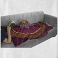 thumbnail image 6 of Mandala Soft Flannel Fleece Throw Blanket, Ornamental Vintage Design with Folklore Geometric Circular Elements Pattern, Cozy Plush for Indoor and Outdoor Use, 70" x 90", Multicolor, by Ambesonne, 6 of 6