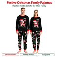 thumbnail image 3 of Qaltryn Christmas Pajamas for Women and Men Plush Soft Matching Family Sleepwear Santa Print Long Sleeve Top and Pants Set for Holiday Home Loungewear, 3 of 9