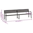 thumbnail image 4 of vidaXL Twin Garden Bench Black 237 cm Steel, 4 of 5