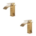 thumbnail image 1 of Matsuzay Grifos de lavabo impermeables con grifo frío y caliente ajustable, grifo de lavabo en cascada fácil de instalar Type3 NO3, 1 of 6