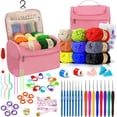 thumbnail image 1 of Tejido Crochet Kit, Kit de Ganchillo para Principiantes, Viene con Ganchillo, Hilo, Accesorios para Tejer y Bolsa de Almacenamiento, 1 of 4