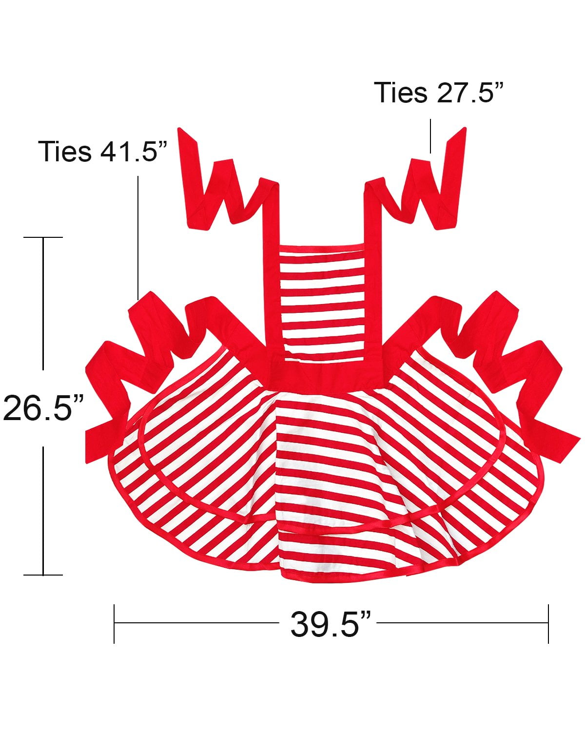 Wrapables Classic Vintage Apron, Sexy Cooking Apron, Red Stripe
