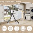 thumbnail image 5 of 52-91 Inches Clothing Rack, Clothes Drying Rack Foldable, Length Adjustable, Laundry Clothes Drying Rack, Heavy Duty, Indoor Outdoor, with 42 Windproof Hooks, Easy Installed, 5 of 5
