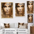 thumbnail image 4 of Designart "Typo-Graphical Woman Portrait" Fashion Woman Floater Framed Wall Art Prints, 4 of 5