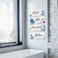 thumbnail image 3 of Decoración de pared Joyhawk con flores azules para dormitorio, 4 piezas, 30 x 10 cm, madera, 3 of 8