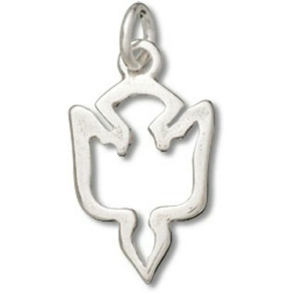 Sterling Silver 16" .8mm Box Chain Dove Flying Downward Pendant Necklace