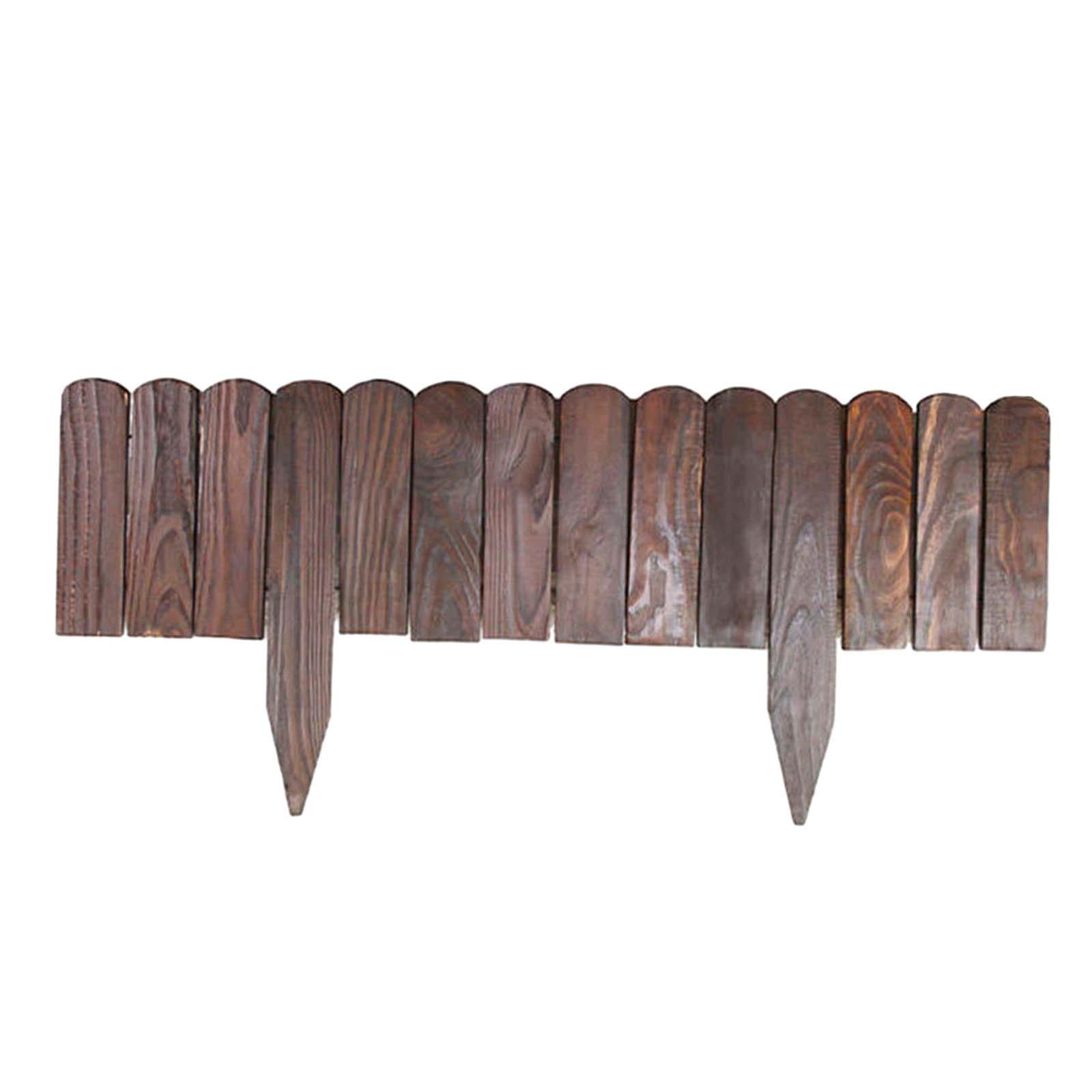 koolsoo Decorative Garden Fence Garden Edging Border Detachable Landscape Border Landscape Decor Gardens Fencing Wooden for Flower Bed into the ground