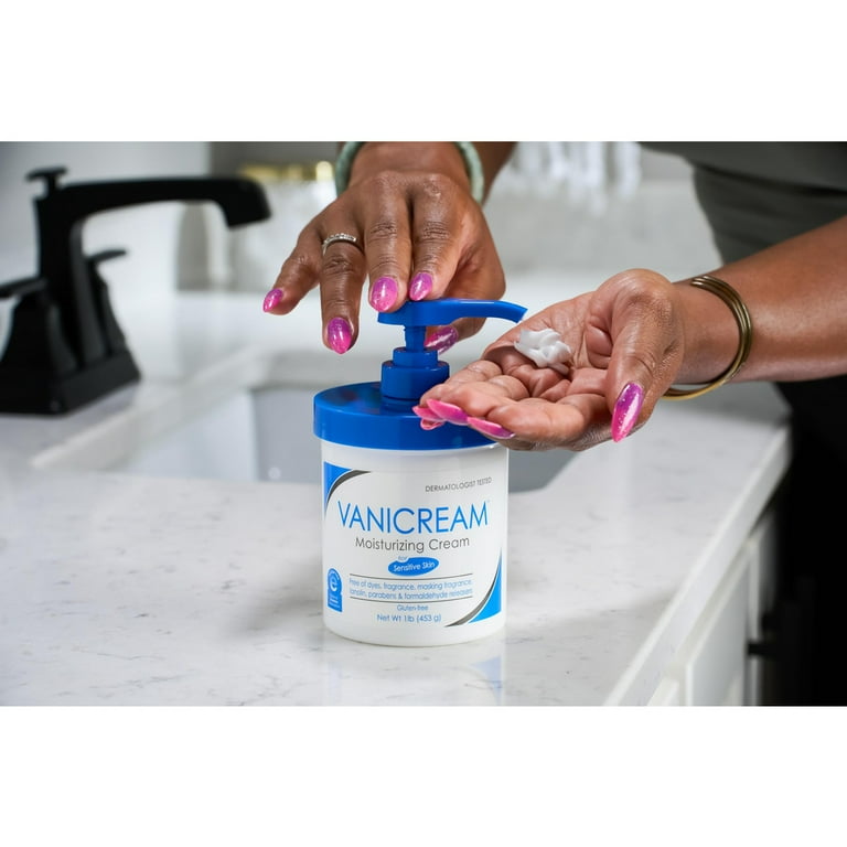 Vanicream Moisturizing Skin Cream, Paraben-Free, 16oz Combo (Pump