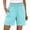 Blue, variant on Womens Lightweight Shorts Summer Casual Loose Trendy Pants Elastic Waist Comfy Shorts by Yigetop Blackish Green L