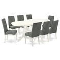 thumbnail image 2 of East West Furniture Dining Room Set Linen White, VADR9-LWH-07, 2 of 9