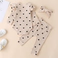thumbnail image 4 of Conjunto de 3 piezas para bebé niña Fullfamous con enterizo y corazón 0-3 meses, 4 of 6