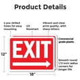 thumbnail image 2 of (2 Pack) Exit Right OSHA ANSI Sign 18 Inch X 12 Inch Plastic Sign, Weather Resistant, UV Protected for Workplace, Business, and Construction Site, Made in the USA, 2 of 8