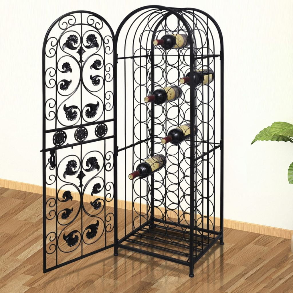 Kepooman 45 Bottles Free Standing Countertop Metal Wine Rack, Black Kepooman 45 Bottles Free Standing Countertop Metal Wine Rack, Black