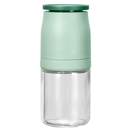 

1 Pc Spice Grinder Kitchen Glass Spice Bottle Pepper Grinder (Light Green)