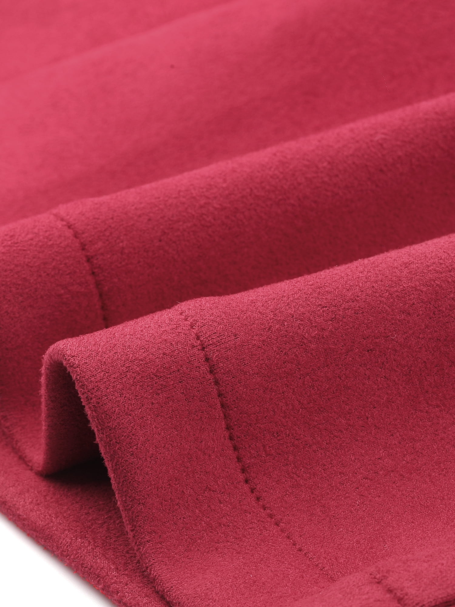 DARING DIVA Women's Faux Suede Lapel Collar One Button Dressy Suit Jacket M Red