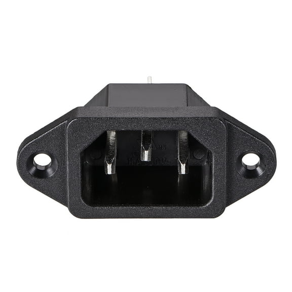 C14 Panel Mount Plug Adapter AC 250V 10A /5A 3 Pins IEC Inlet Module Plug Power Connector Socket  Straight