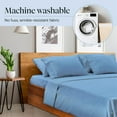 thumbnail image 6 of Luxclub Cooling 7 pc Microfiber Sheet Set, Denim Split King- Soft, and Deep Pocketed Comfortable Bed Sheets, 6 of 8