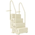 thumbnail image 1 of Outsunny Swimming Pool Ladder Adjustable 4-Step, Cream White, 1 of 10