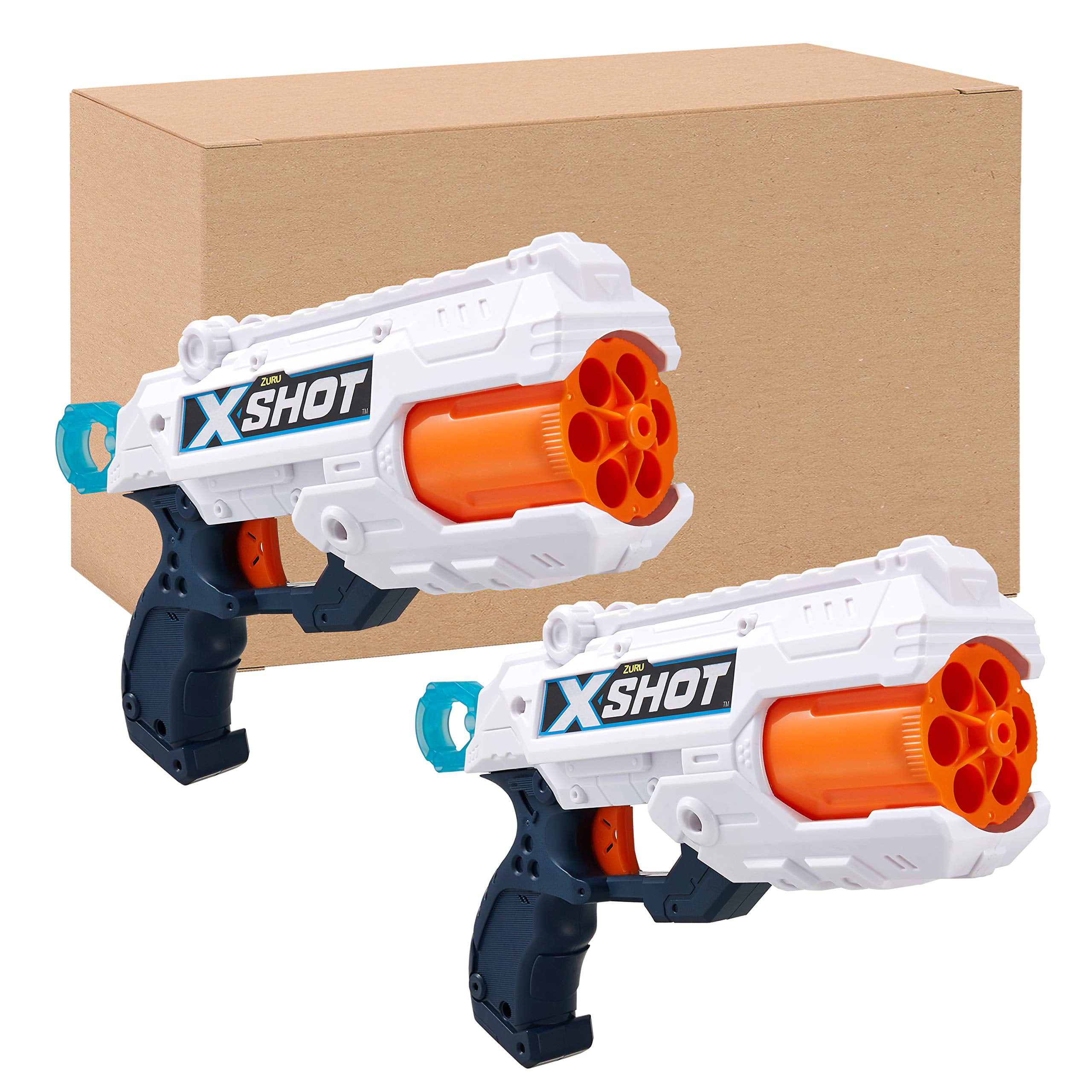XShot X-Shot Excel Royale Edition Reflex 6 and Kickback Combo Pack (3 Cans  + 16 Darts) by ZURU, Golden Foam Dart Blaster, Easy Reload, Toy, Shooting