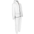thumbnail image 1 of Men Women Waterproof Windproof Rain Jacket Trousers Set Rainsuit - White, L, 1 of 10