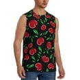 thumbnail image 2 of Bingfone Cherry Pattern Men's Tank Tops Workout Sleeveless Tee Shirts Running Beach Tanks for Men-X-Large, 2 of 8