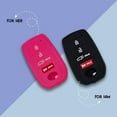 thumbnail image 4 of Autobase Key fob Cover for Toyota 2025 Camry 2019-2025 Land Cruiser 2021-2025 Venza Hilux Fortuner 2023-2025 Highlander Tundra Corolla bZ4X Prius 4 Buttons (Black and Pink), 4 of 7