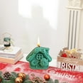 thumbnail image 5 of YIKA Christmas Warm Cottage Shape Scented Candle Christmas Gift Souvenir Christmas Decoration Green, 5 of 6